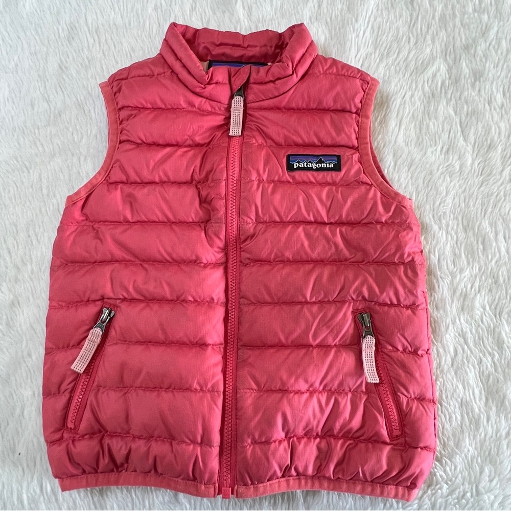 Patagonia Double color Pink Puffer Vest size 2T